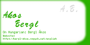 akos bergl business card